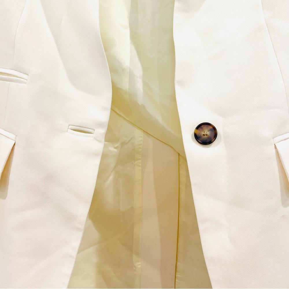 SHONA JOY Irene Collarless Oversized Blazer in Cream Sz 2 - Picture 10 of 16